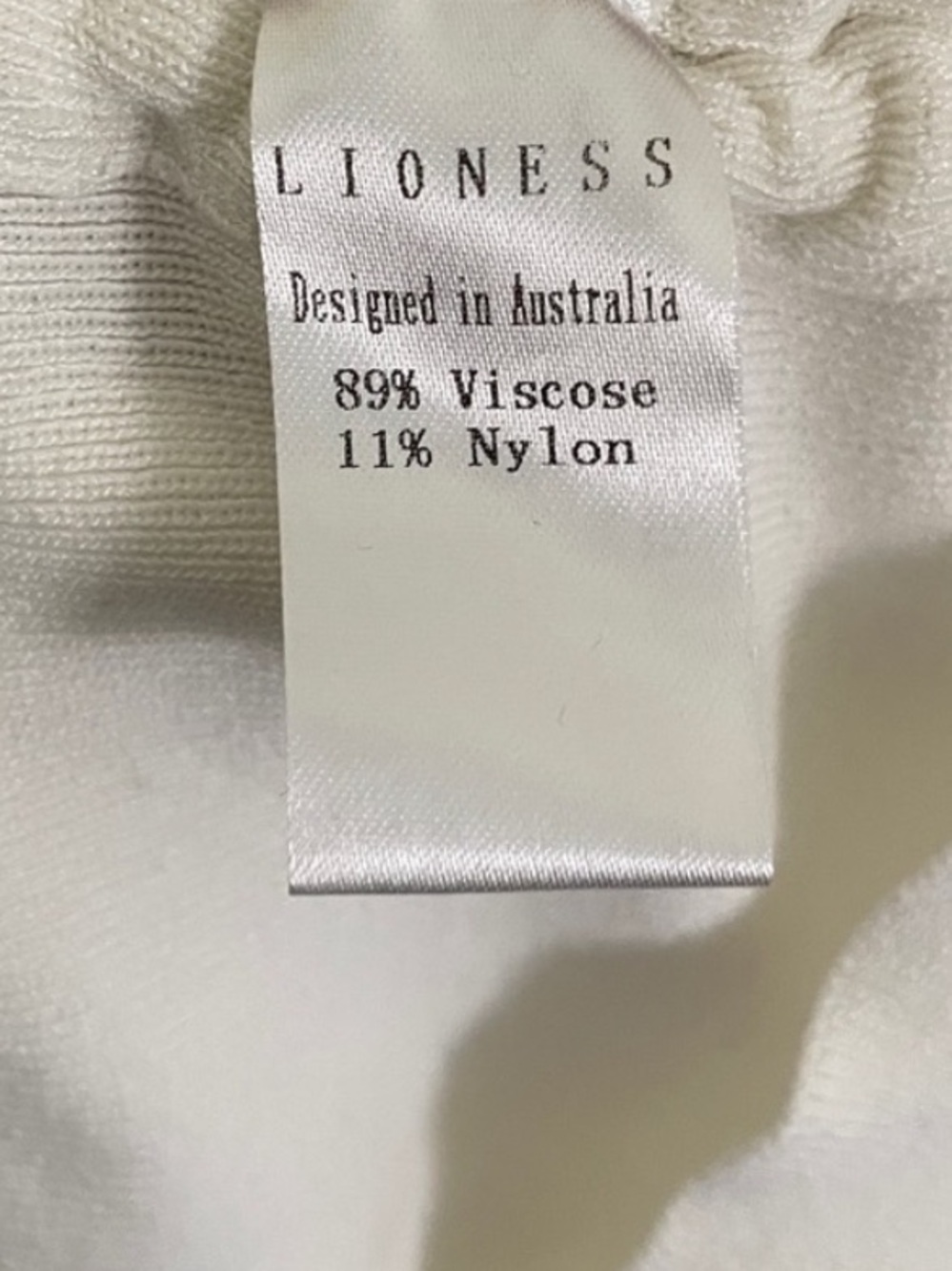 LIONESS Military Minds Mini Dress White Fitted Cinch Tie Dress - Picture 10 of 12